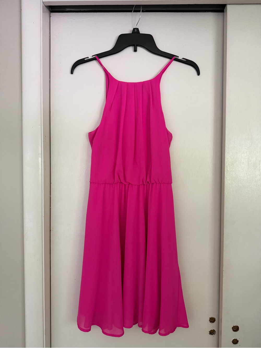 Blue Rain Hot Pink Spaghetti-Strap Midi Dress